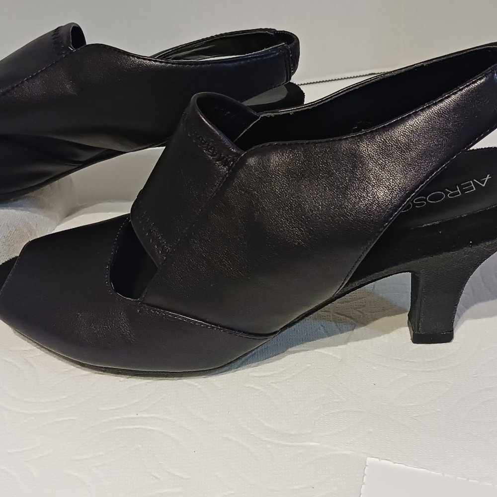 AEROSOLE BROWN HEELED SANDALS‎ 6.5